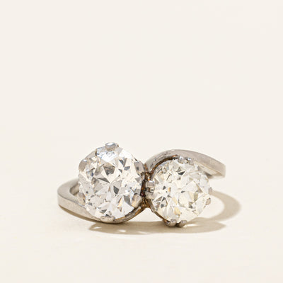 3ctw+ Old European Cut Diamond Toi Et Moi Ring | 3.20ctw | SZ 6.75 |