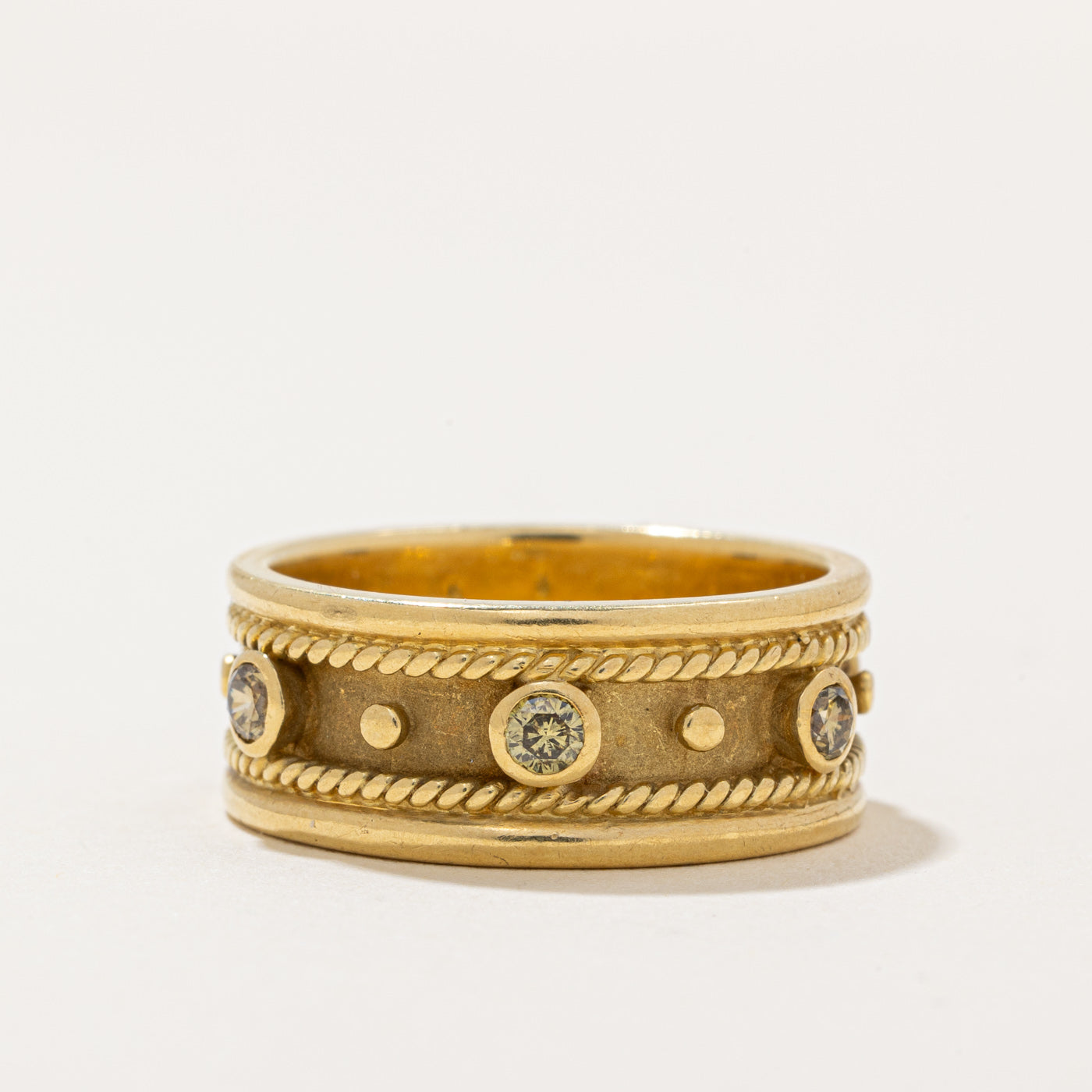 Bague en diamant jaune | 0,30 ct | Taille 6 | 