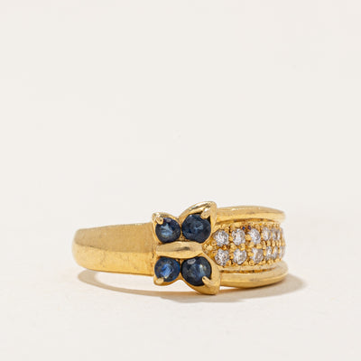 Sapphire & Diamond Butterfly Ring | 0.28ctw, 0.14ctw | SZ 3 |