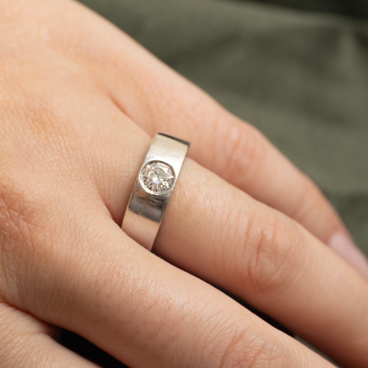 Flush Set Solitaire Diamond Ring | 0.65ct | SZ 6.5 |