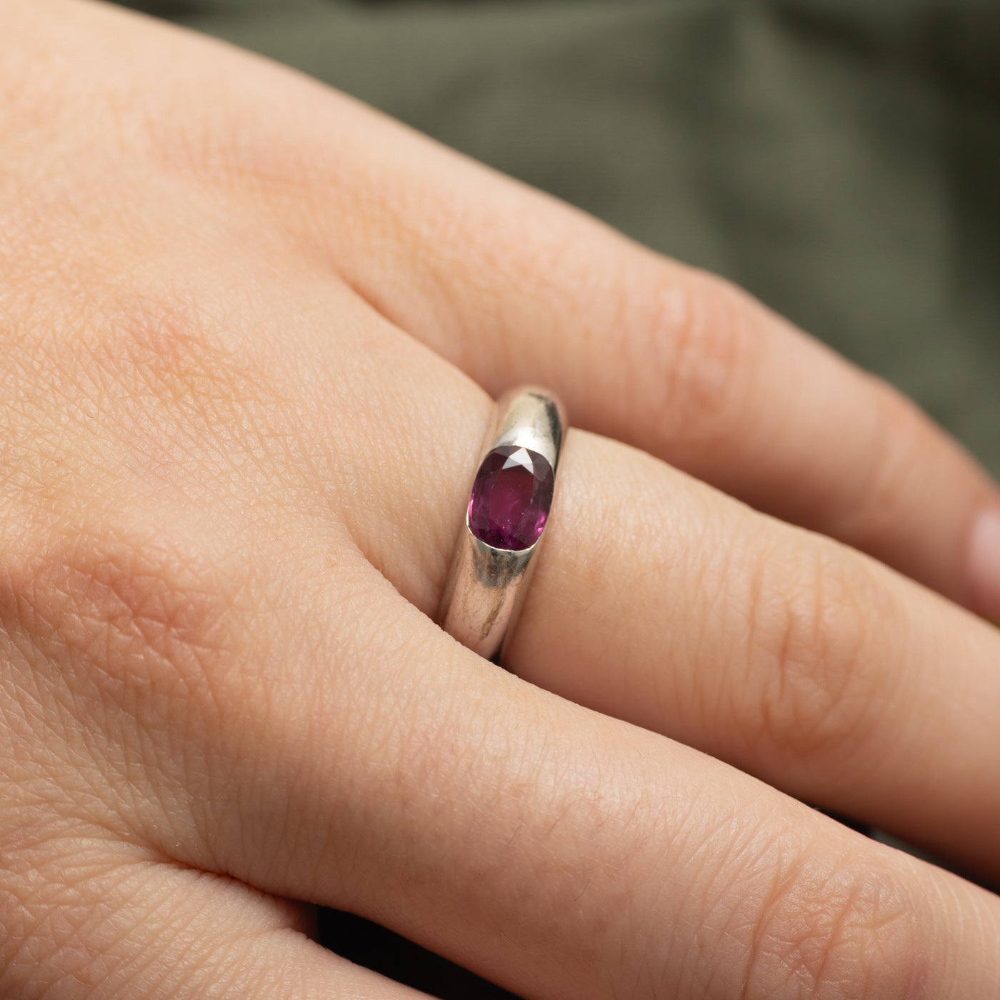 East West Solitaire Ruby Ring | 1.00ct | SZ 4.75 |