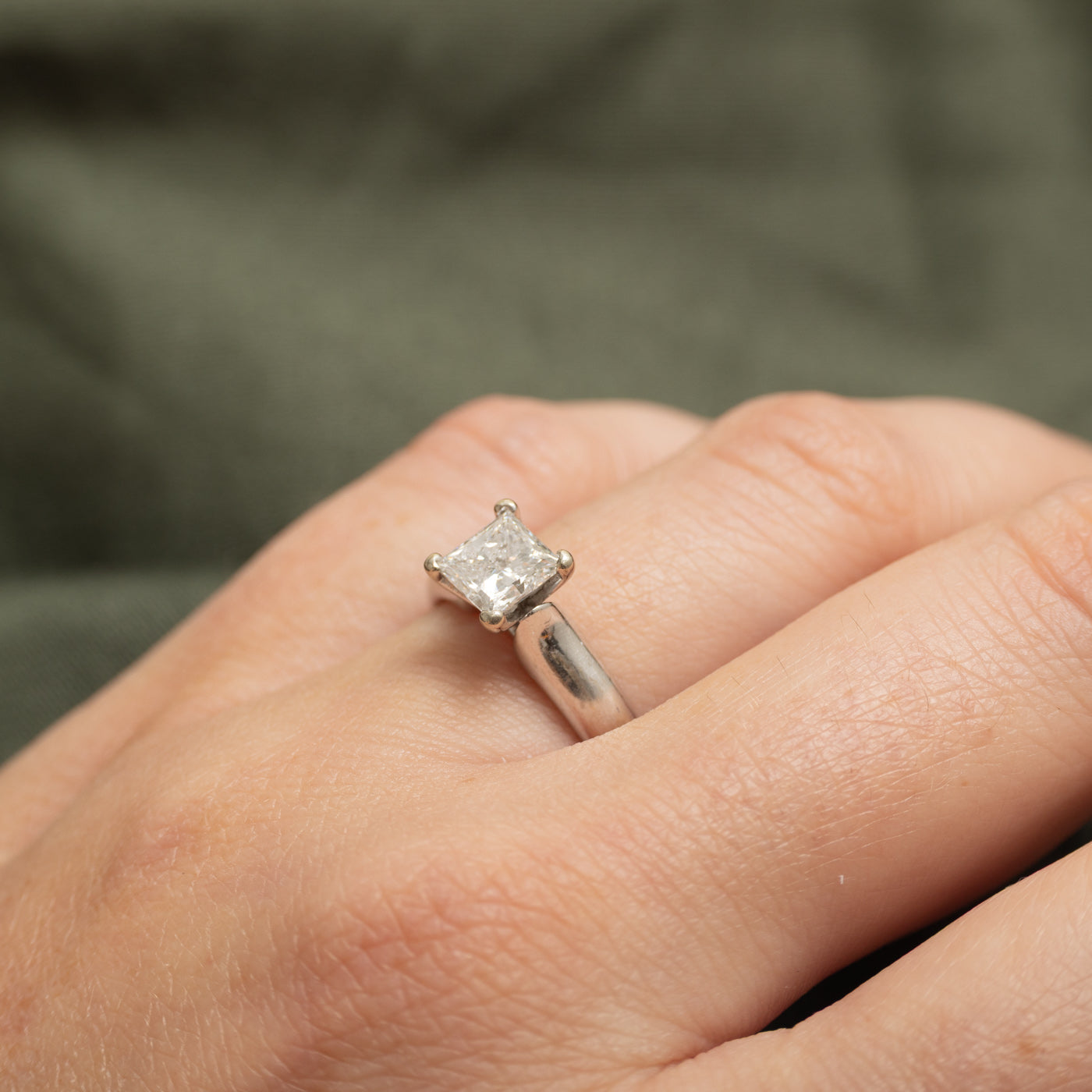 Solitaire Princess Diamond Engagement Ring | 1.05 ct, SZ 6.25 |