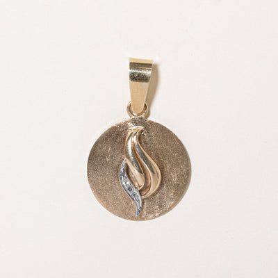 Yellow Gold Round Diamond Pendant | 0.04ctw |