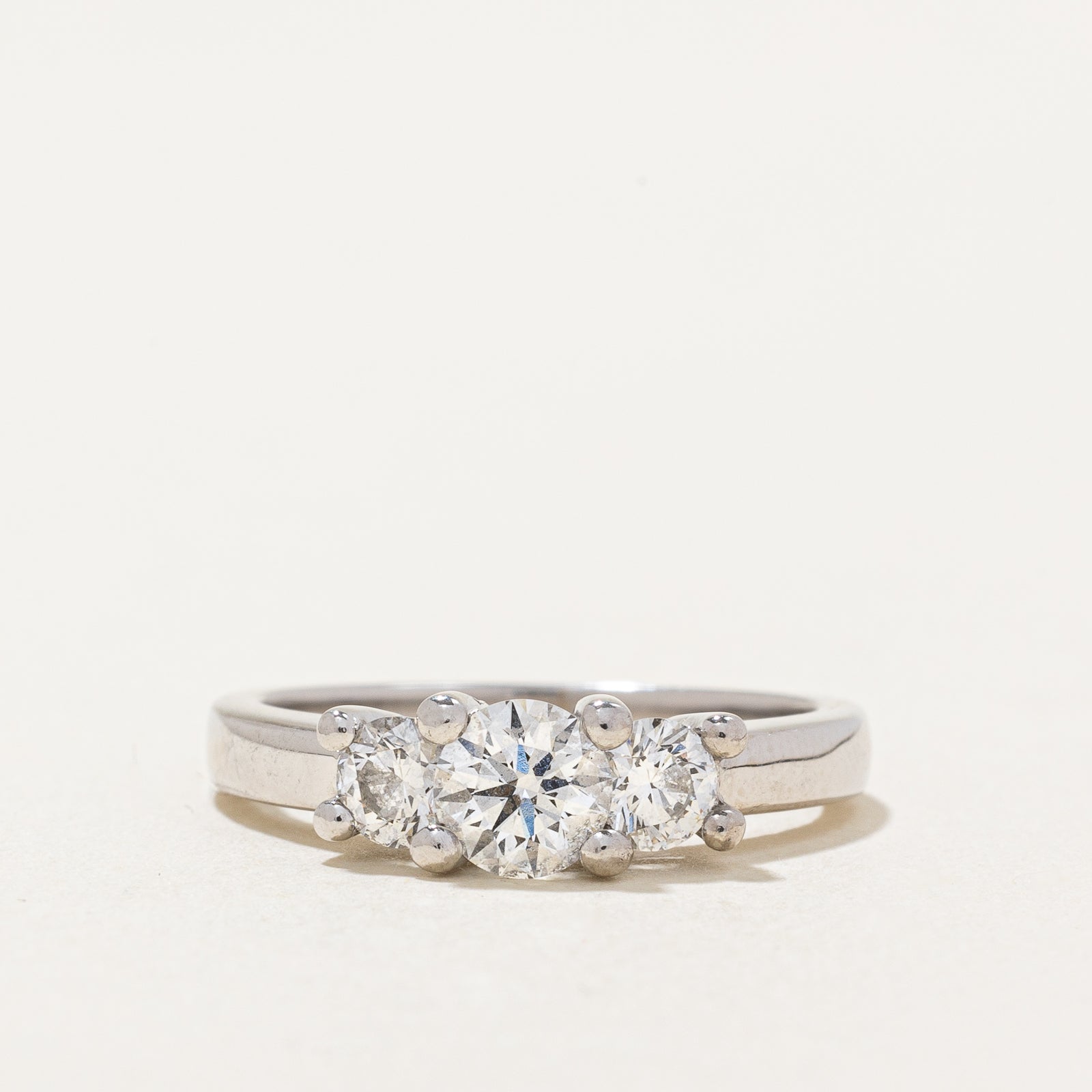 'Birks' Three Stone Diamond White Gold Ring | 0.43ct, 0.35 ctw | SZ 5 |