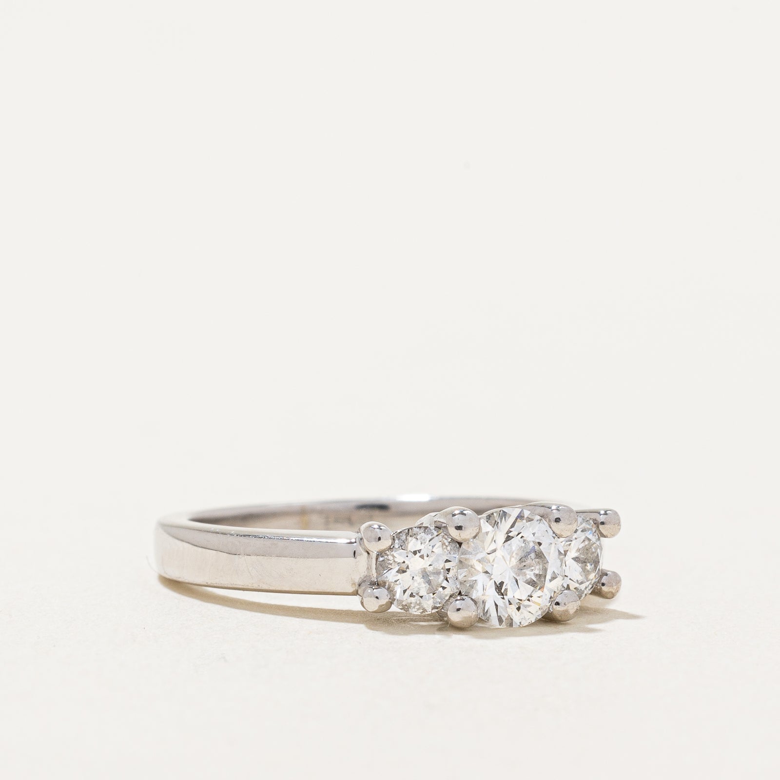 'Birks' Three Stone Diamond White Gold Ring | 0.43ct, 0.35 ctw | SZ 5 |
