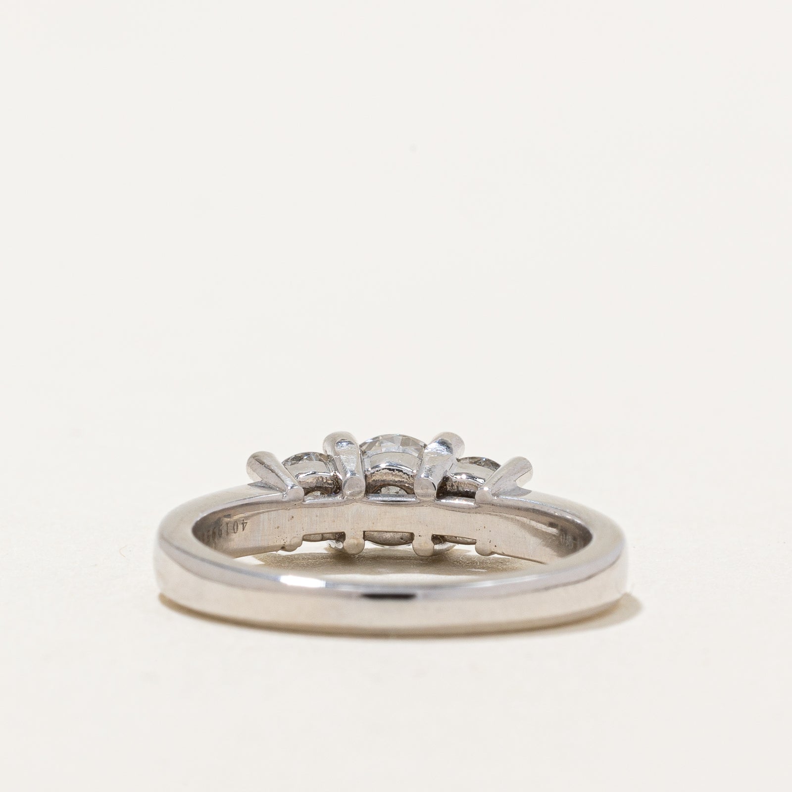 'Birks' Three Stone Diamond White Gold Ring | 0.43ct, 0.35 ctw | SZ 5 |
