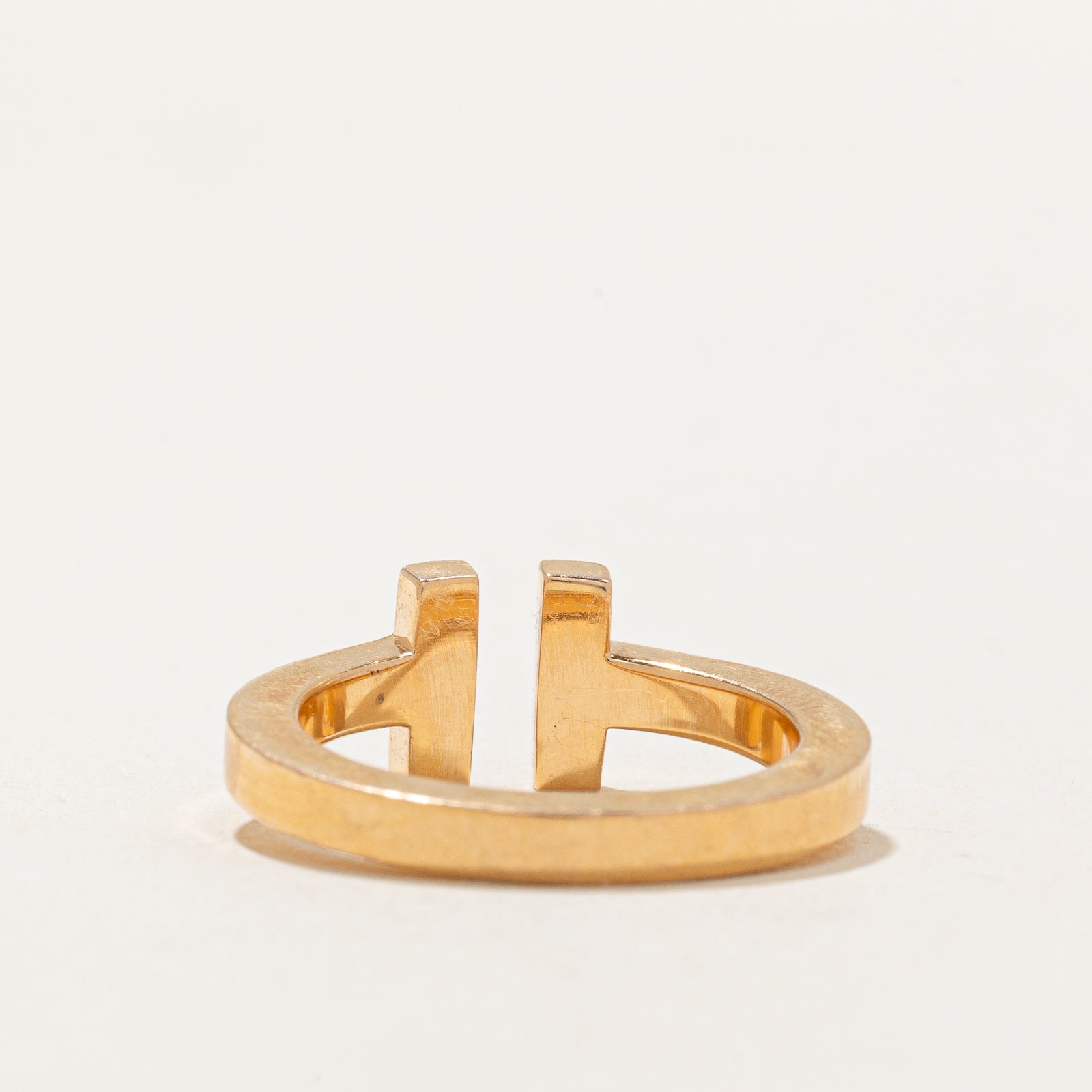 'Tiffany & Co.' T Square 18k Rose Gold Ring | SZ 6 |