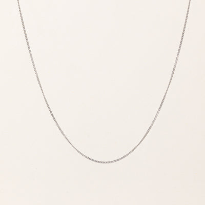 100 Ways' 10K Adjustable White Gold Chain | 1.3mm | 16