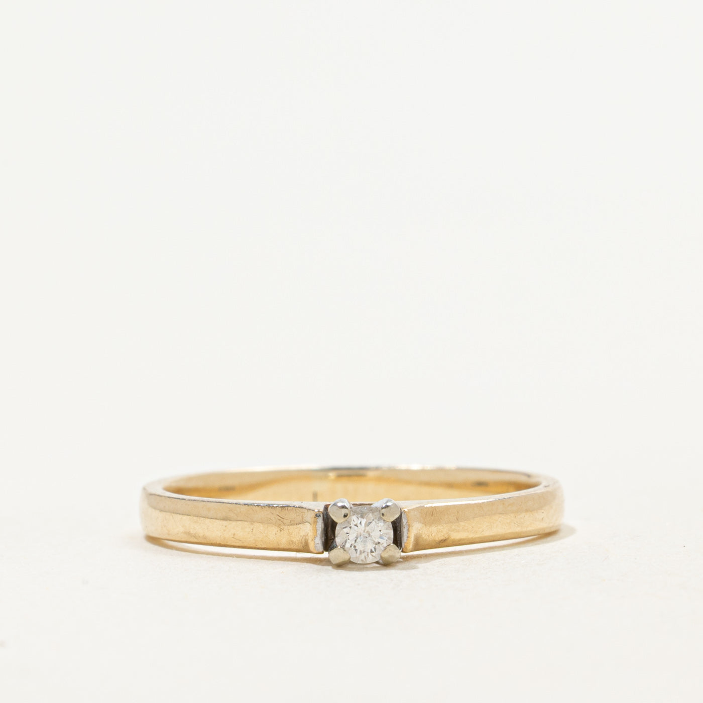 10k Single Diamond Petite Ring | 0.05ct | SZ 6 |