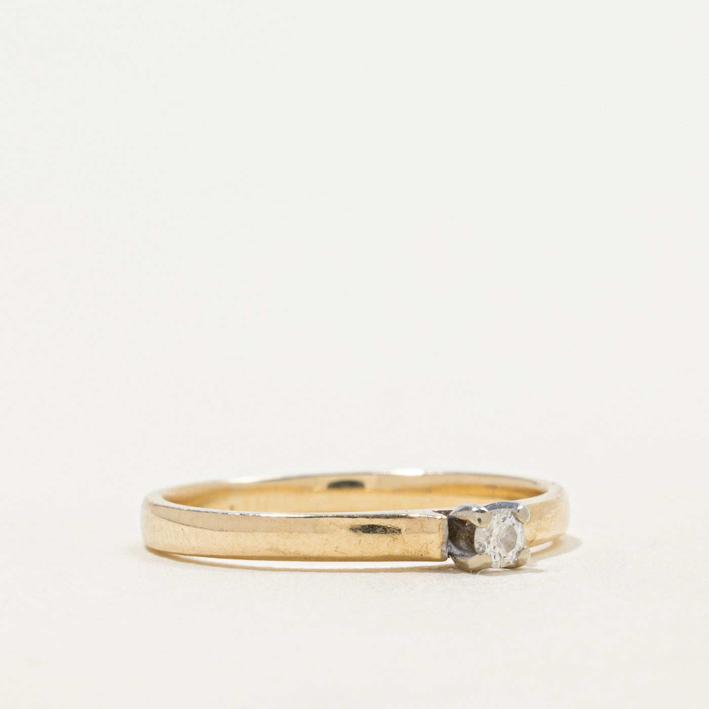 10k Single Diamond Petite Ring | 0.05ct | SZ 6 |