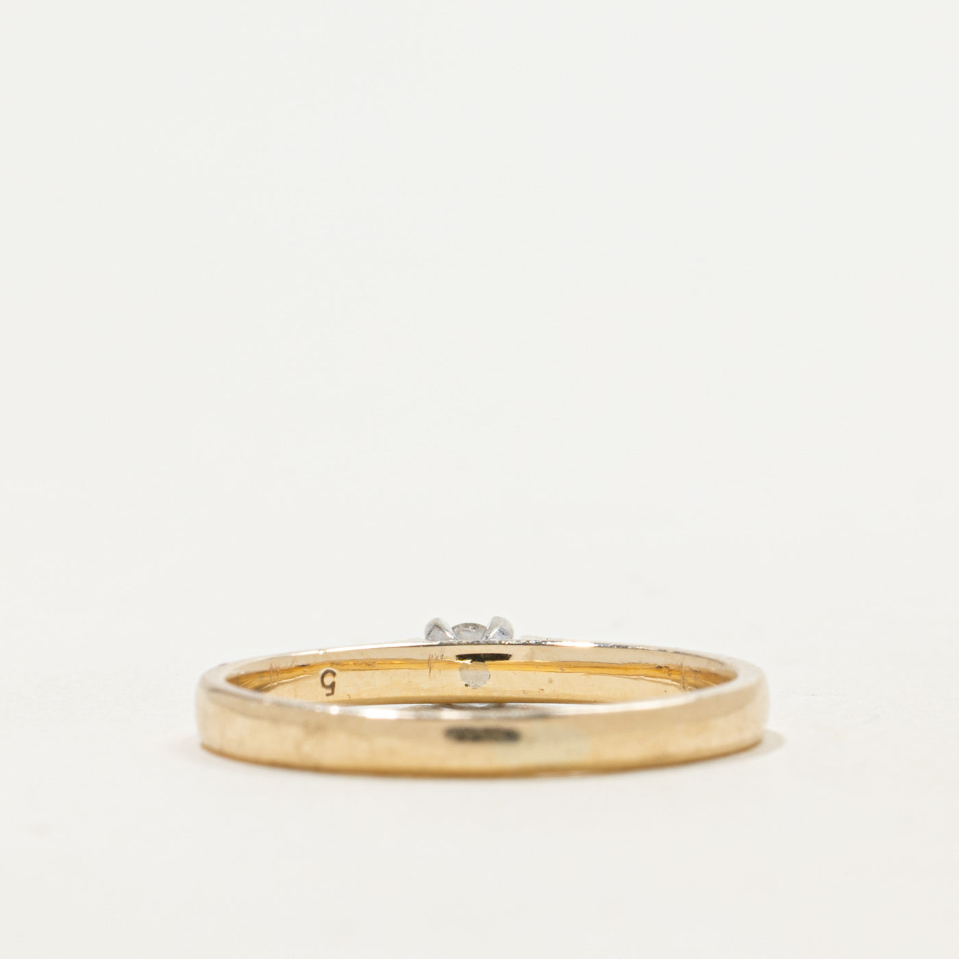 10k Single Diamond Petite Ring | 0.05ct | SZ 6 |