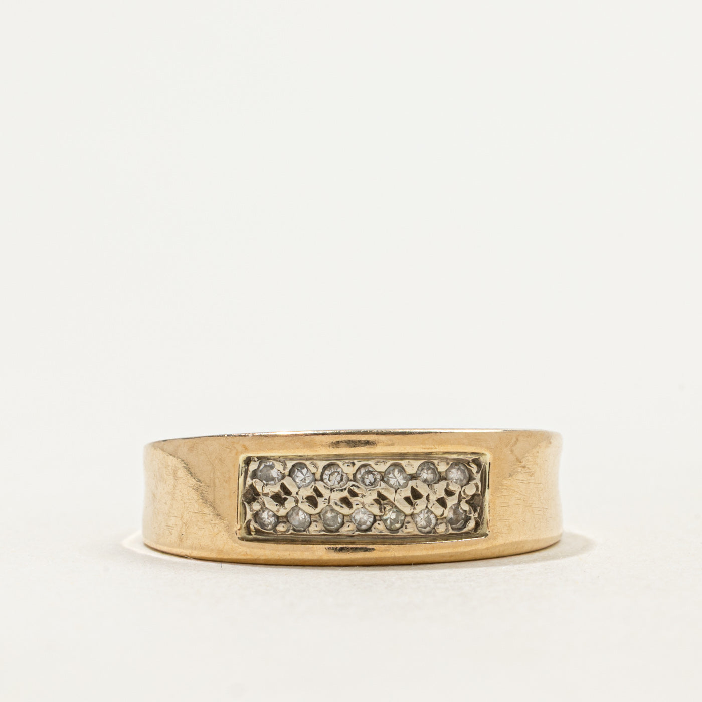 Bague sertie de diamants en grappe | 0,14 ct | Taille 10 | 