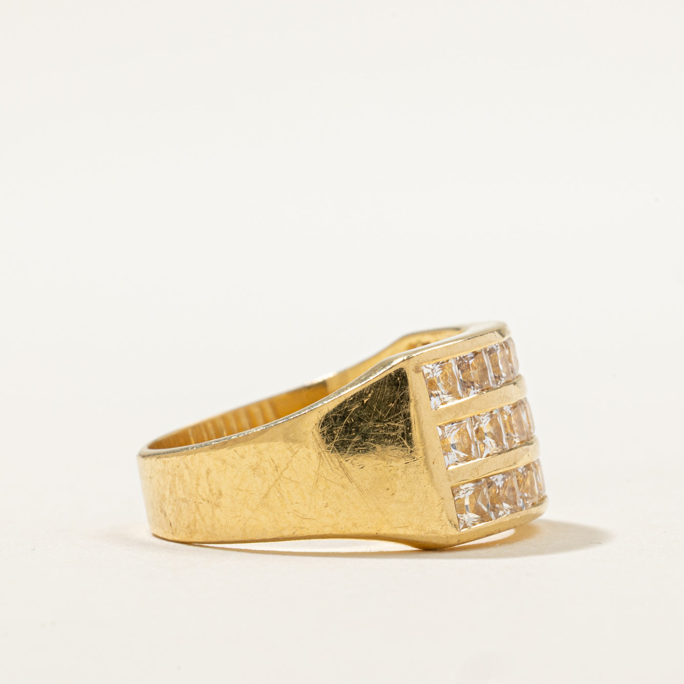 Triple Channel White Sapphire Ring | 2.05ctw | SZ 7 |