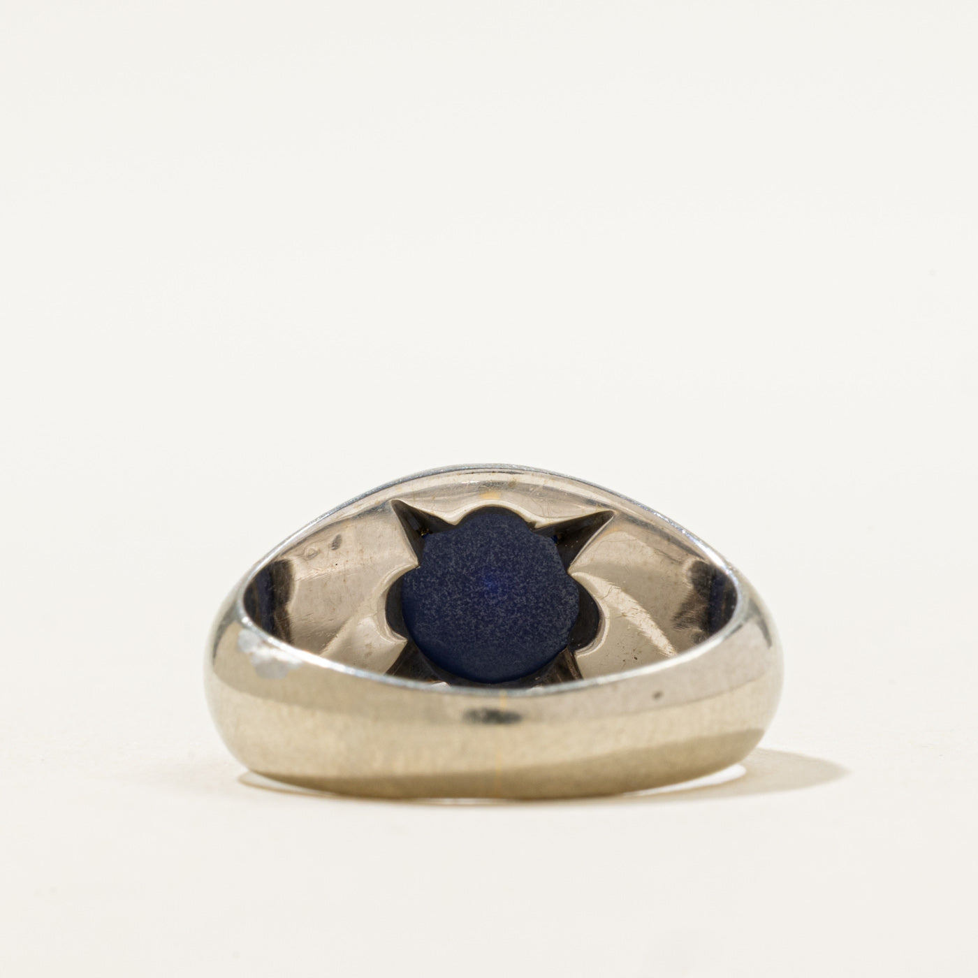 Bezel Set Synthetic Star Sapphire Ring | 2.75ct | SZ 6.25 |