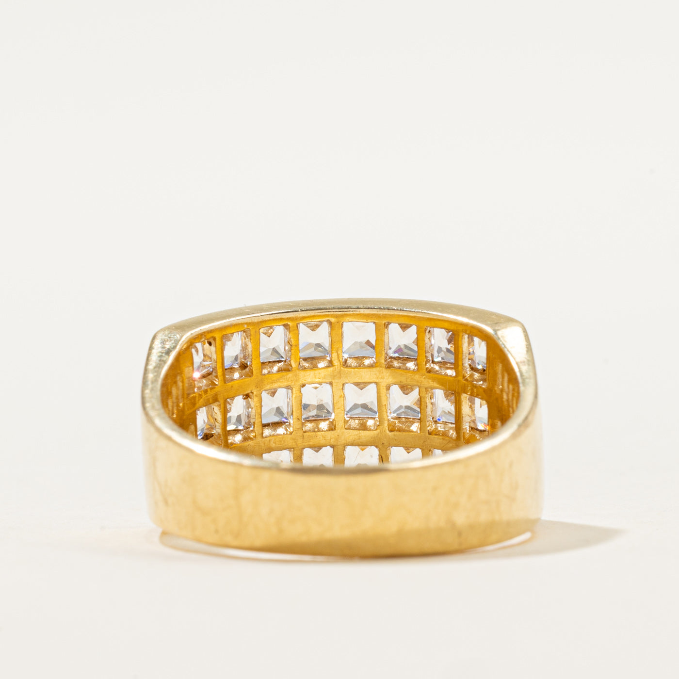 Triple Channel White Sapphire Ring | 2.05ctw | SZ 7 |