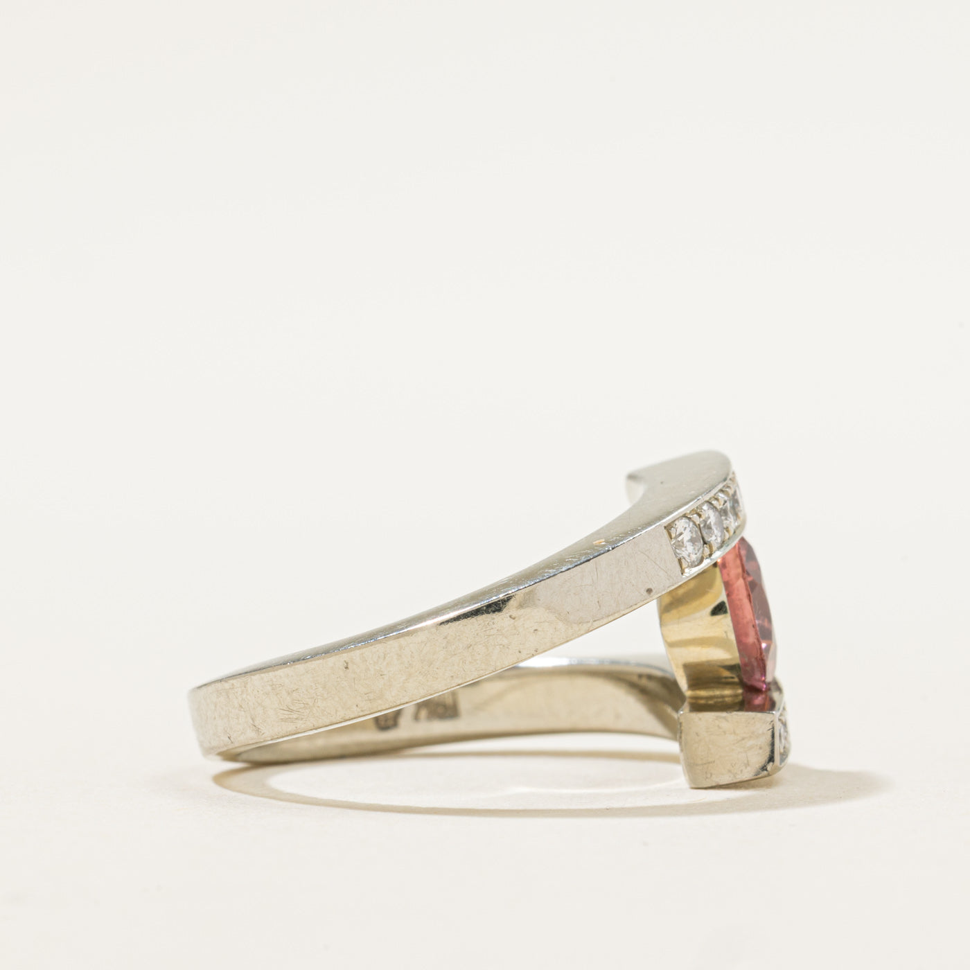 Pink Tourmaline & Diamond Ring | 1.10ct, 0.28ctw | SZ 7.25 |