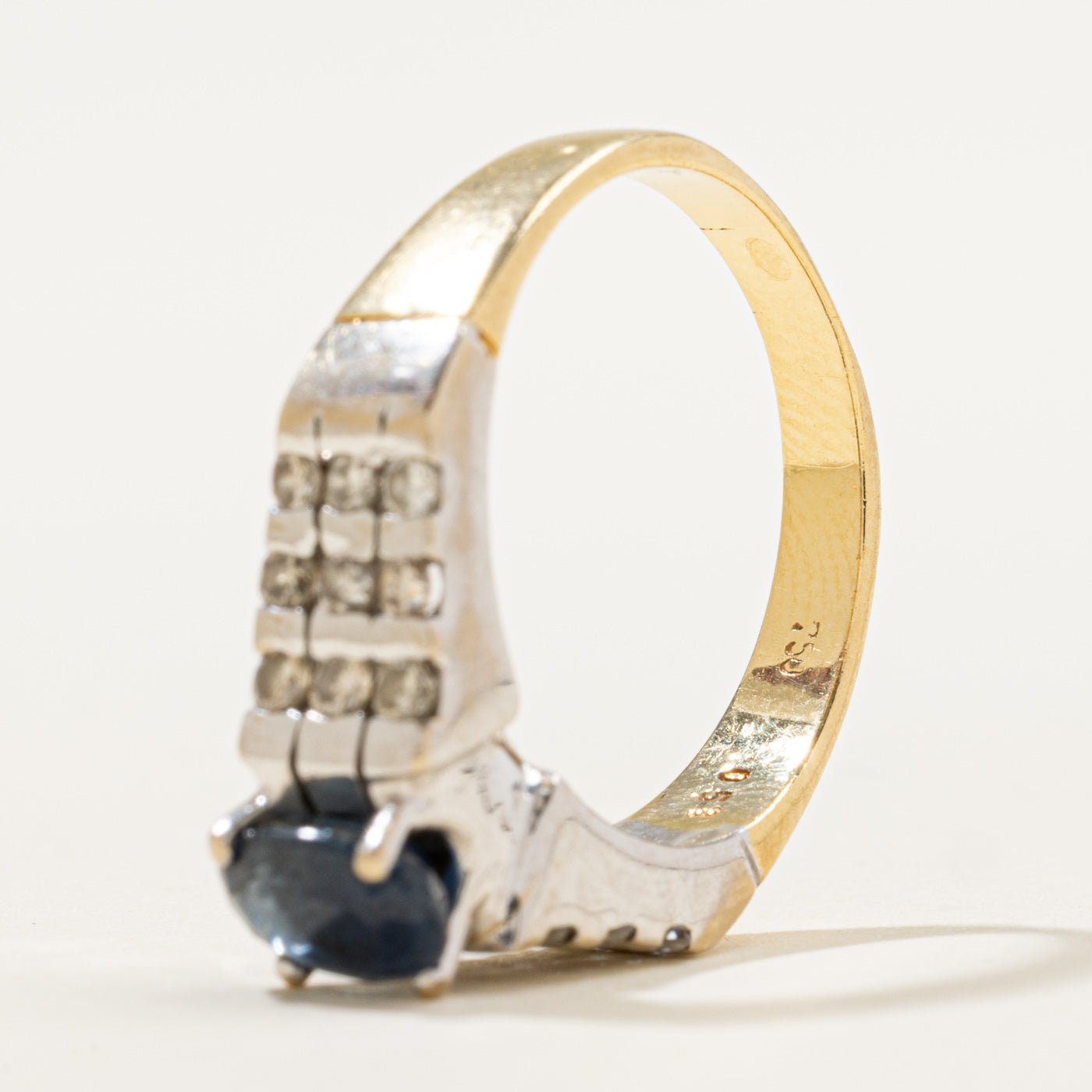 Blue Sapphire & Diamond Ring | 1.30ct, 0.53ctw | SZ 7.5 |