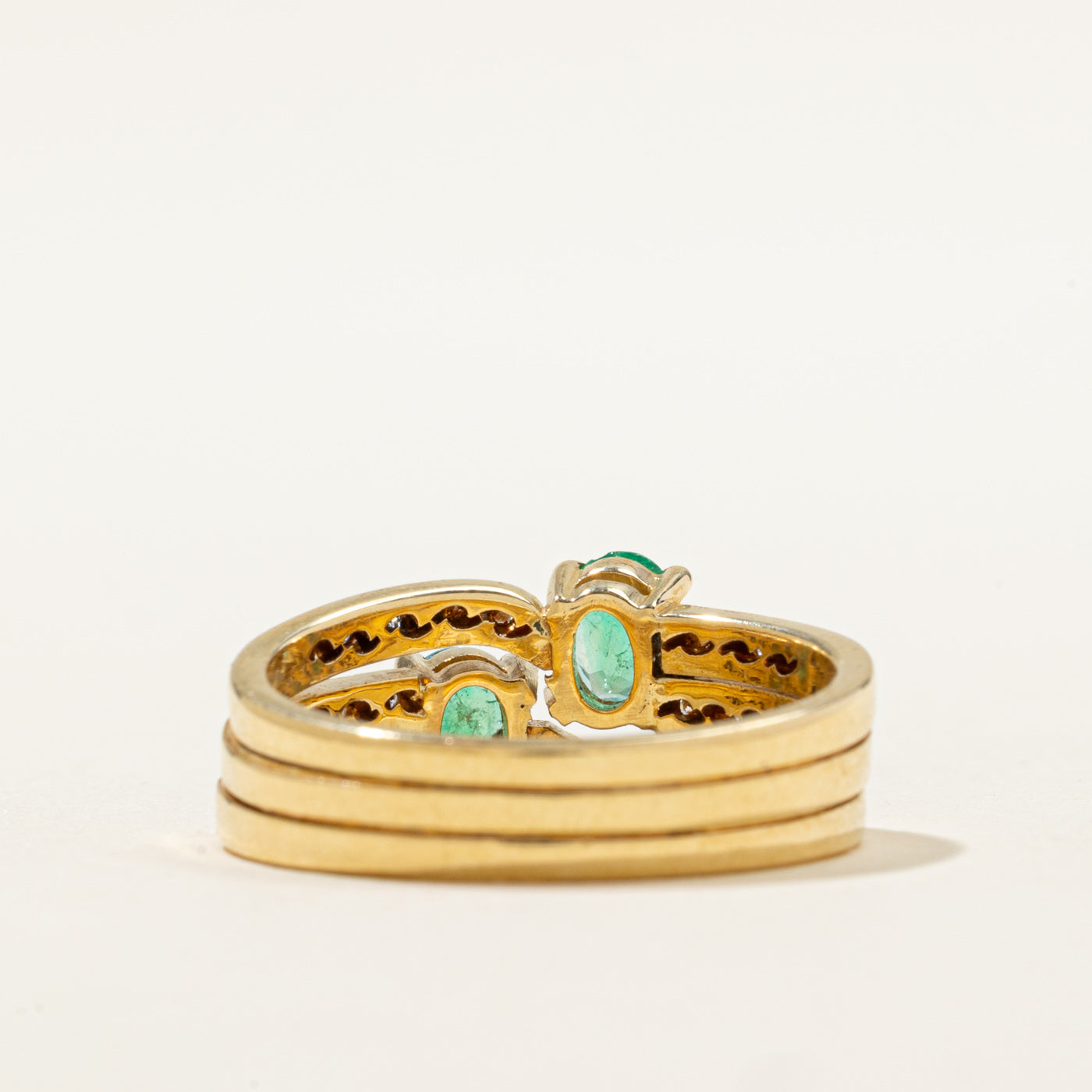Bague émeraude et diamants | 0,60 ct, 0,22 ct | Taille 7,25 |