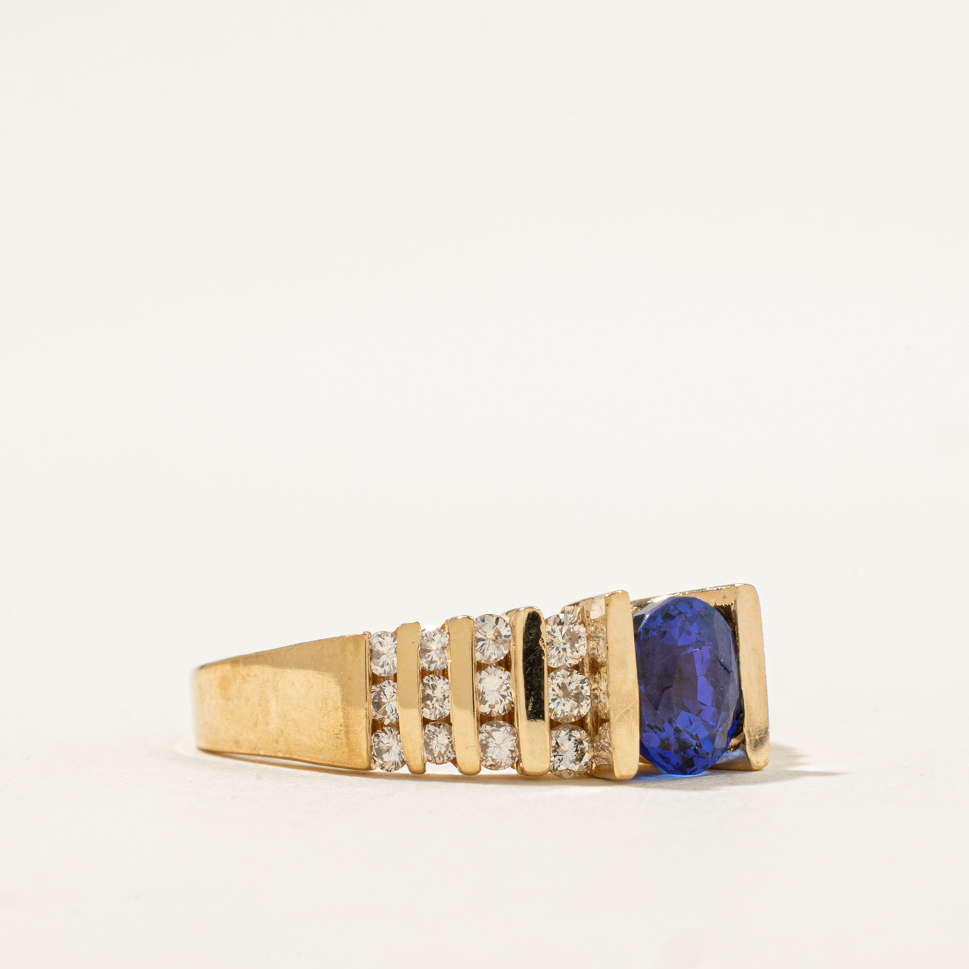 Tanzanite with Diamond Accents Ring | 1.60ct, 0.72ctw | SZ 7 |