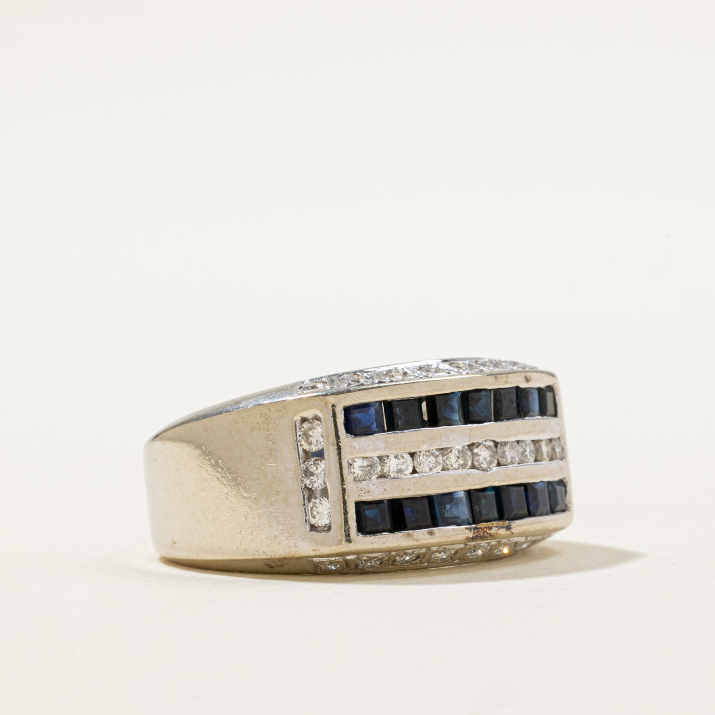 Sapphire & Diamond Band | 1.00ctw, 0.50ctw | SZ 7.75 |