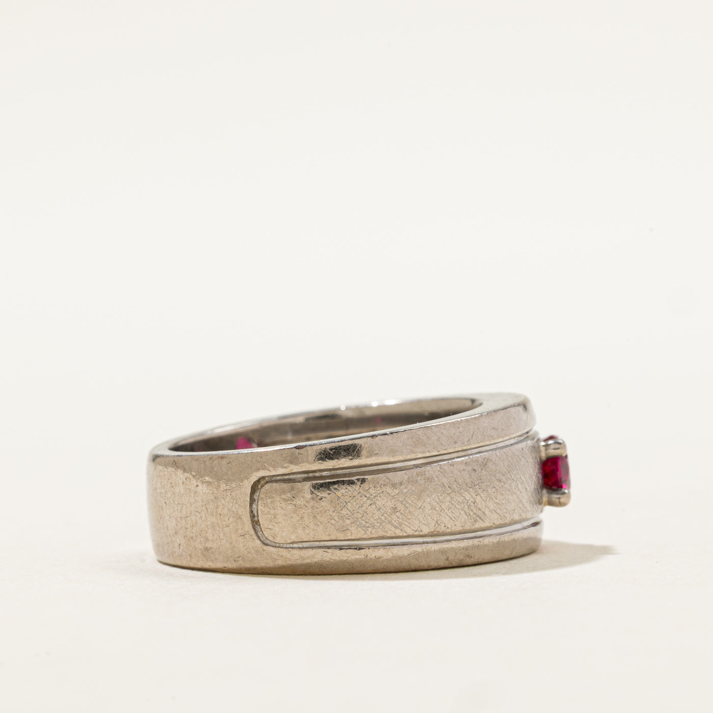 Solitaire Rubis Bande | Taille 6,5 | 