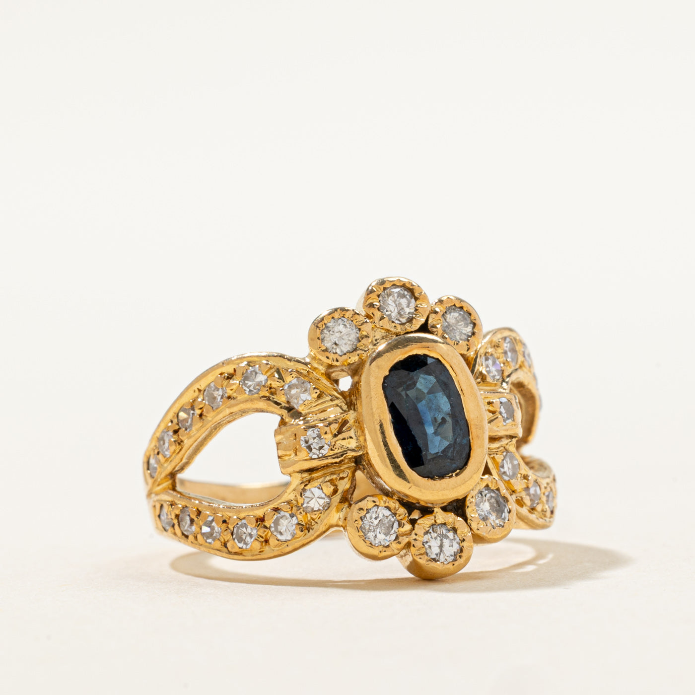 Sapphire & Diamond Ring | 0.33ctw, 0.50ct | SZ 5 |
