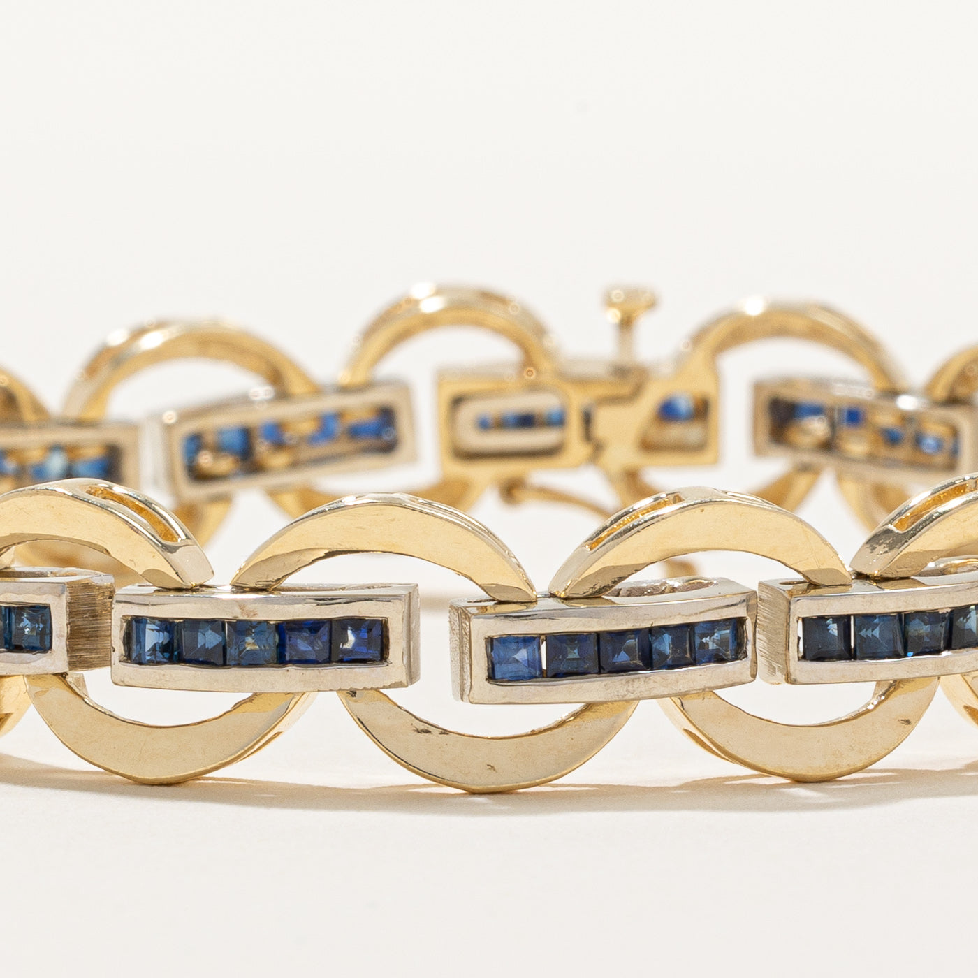 Channel Set Sapphire Bracelet | 2.40ctw | 7" |