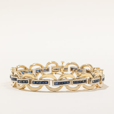 Channel Set Sapphire Bracelet | 2.40ctw | 7