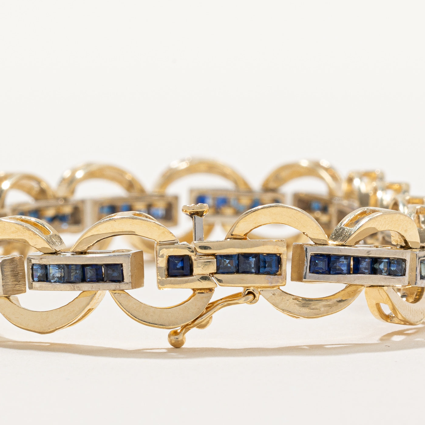 Channel Set Sapphire Bracelet | 2.40ctw | 7" |