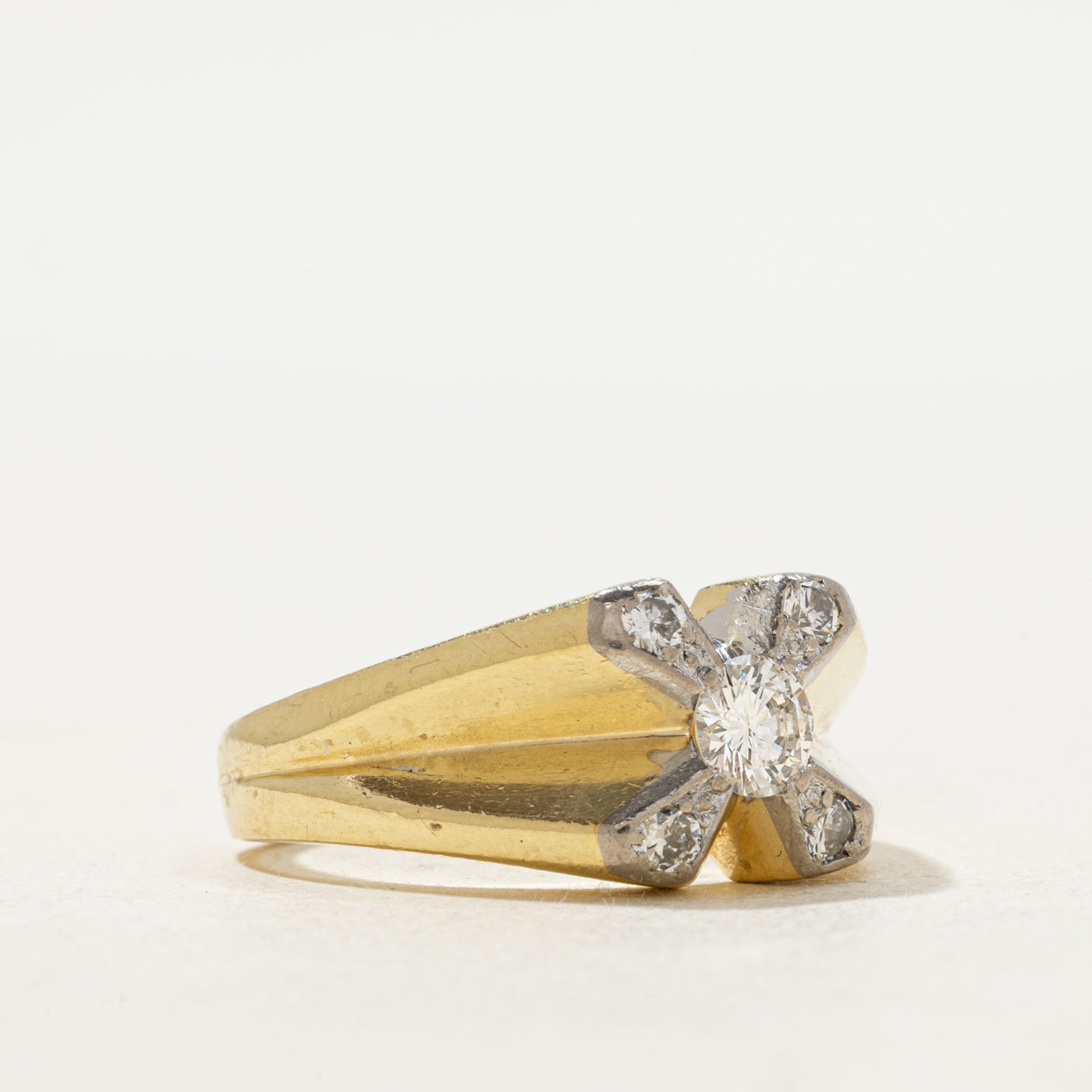 Five Stone Diamond Unisex Ring | 0.59 ctw, SZ 9.75 |