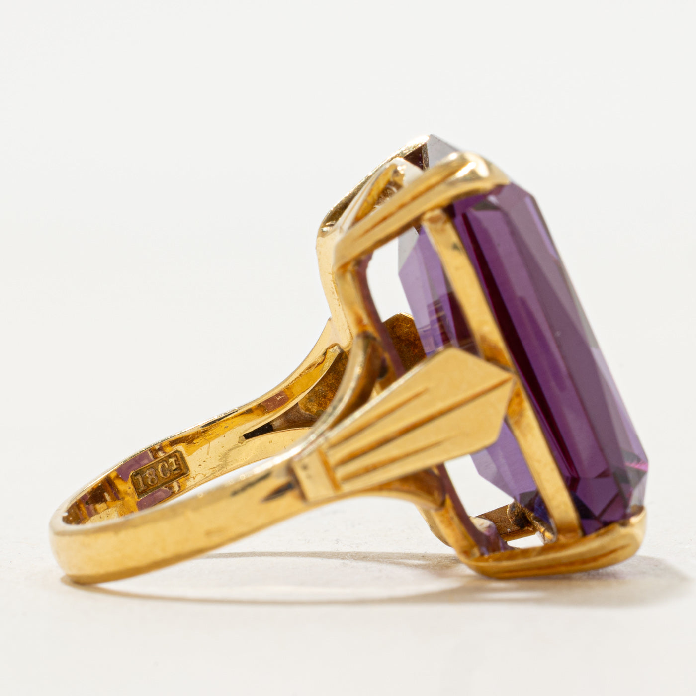 Synthetic Purple Sapphire Cocktail Ring | 26.00ctw | SZ 7.25 |