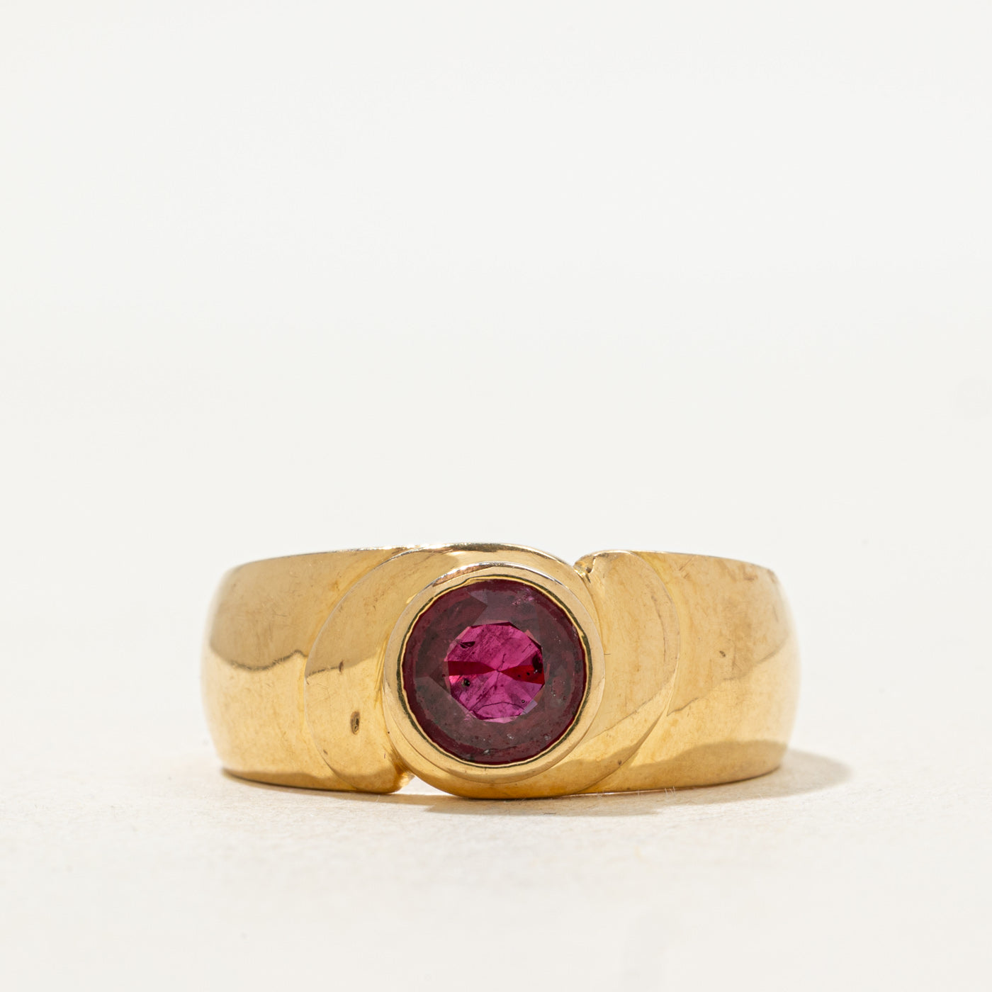 Bezel Set Solitaire Ruby Ring | 1.35ct | SZ 9.75 |