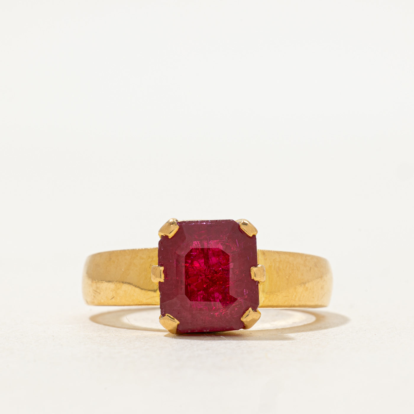 Solitaire Ruby Ring | 5.50ct | SZ 9.75 |