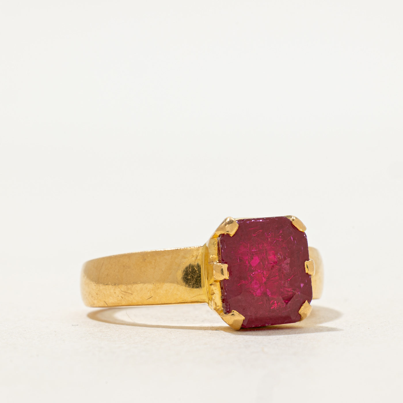 Solitaire Ruby Ring | 5.50ct | SZ 9.75 |