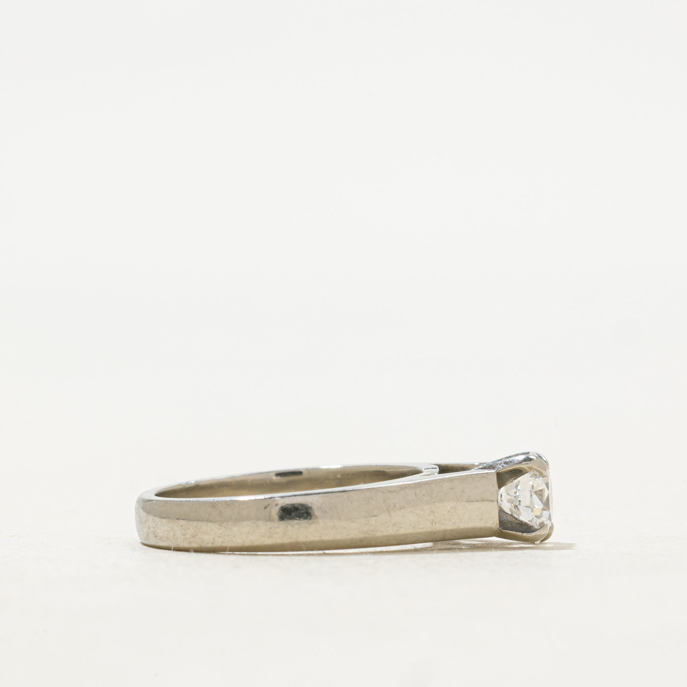 Tapered Solitaire GIA Diamond Engagement Ring | 0.73ct | SZ 6.5 |