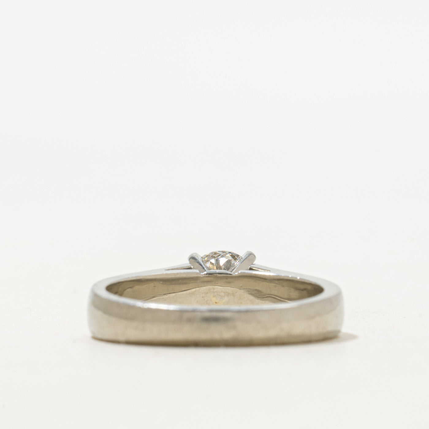 Tapered Solitaire GIA Diamond Engagement Ring | 0.73ct | SZ 6.5 |