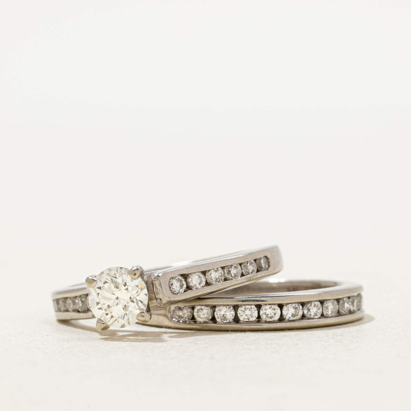 Round Brilliant Diamond Wedding Set | 0.98ctw | SZ 6.5 |