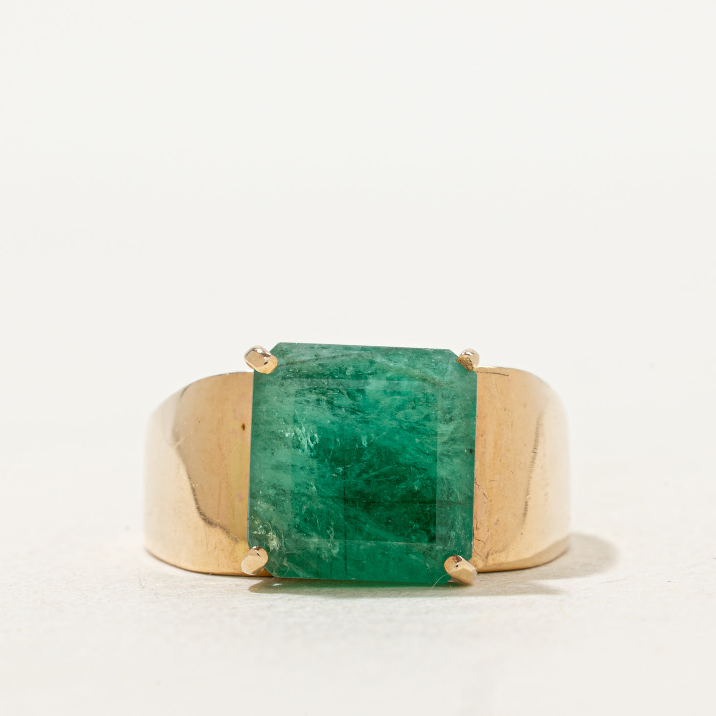 Emerald Solitaire 14k Ring | SZ 5 |