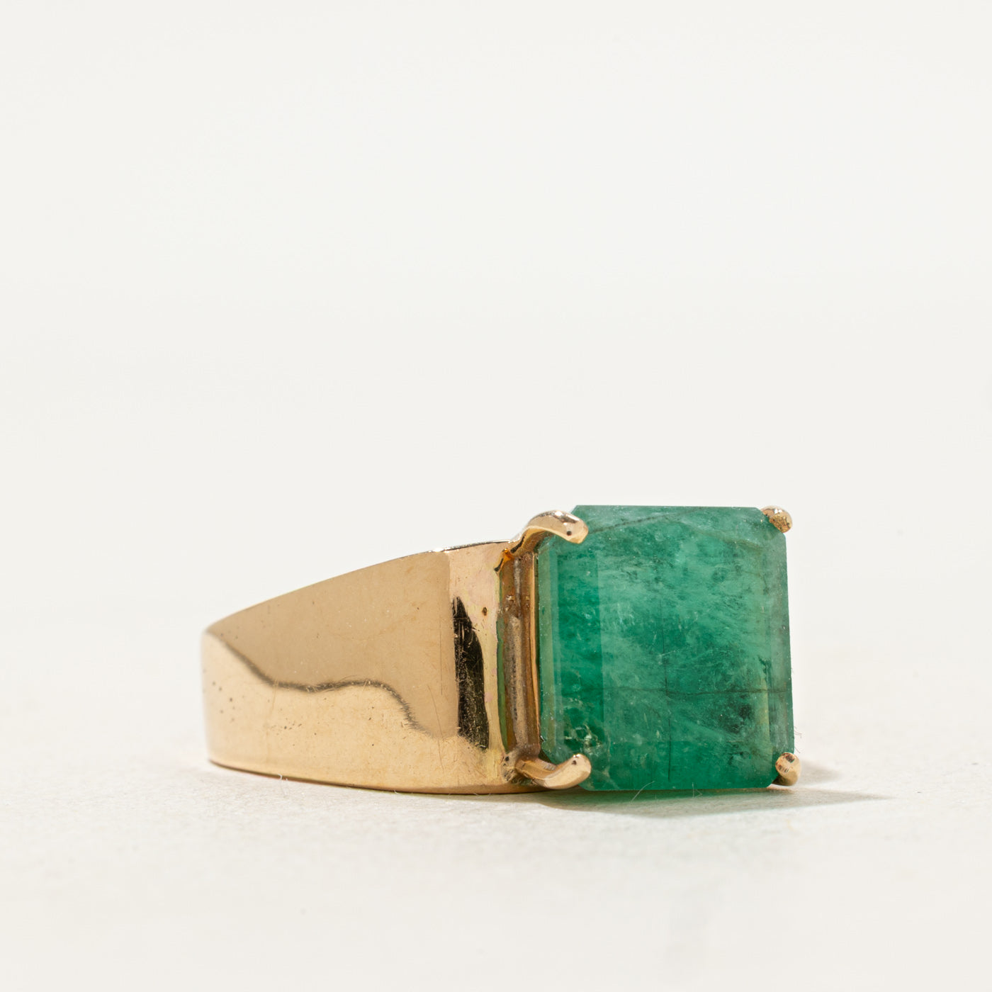 Emerald Solitaire 14k Ring | SZ 5 |