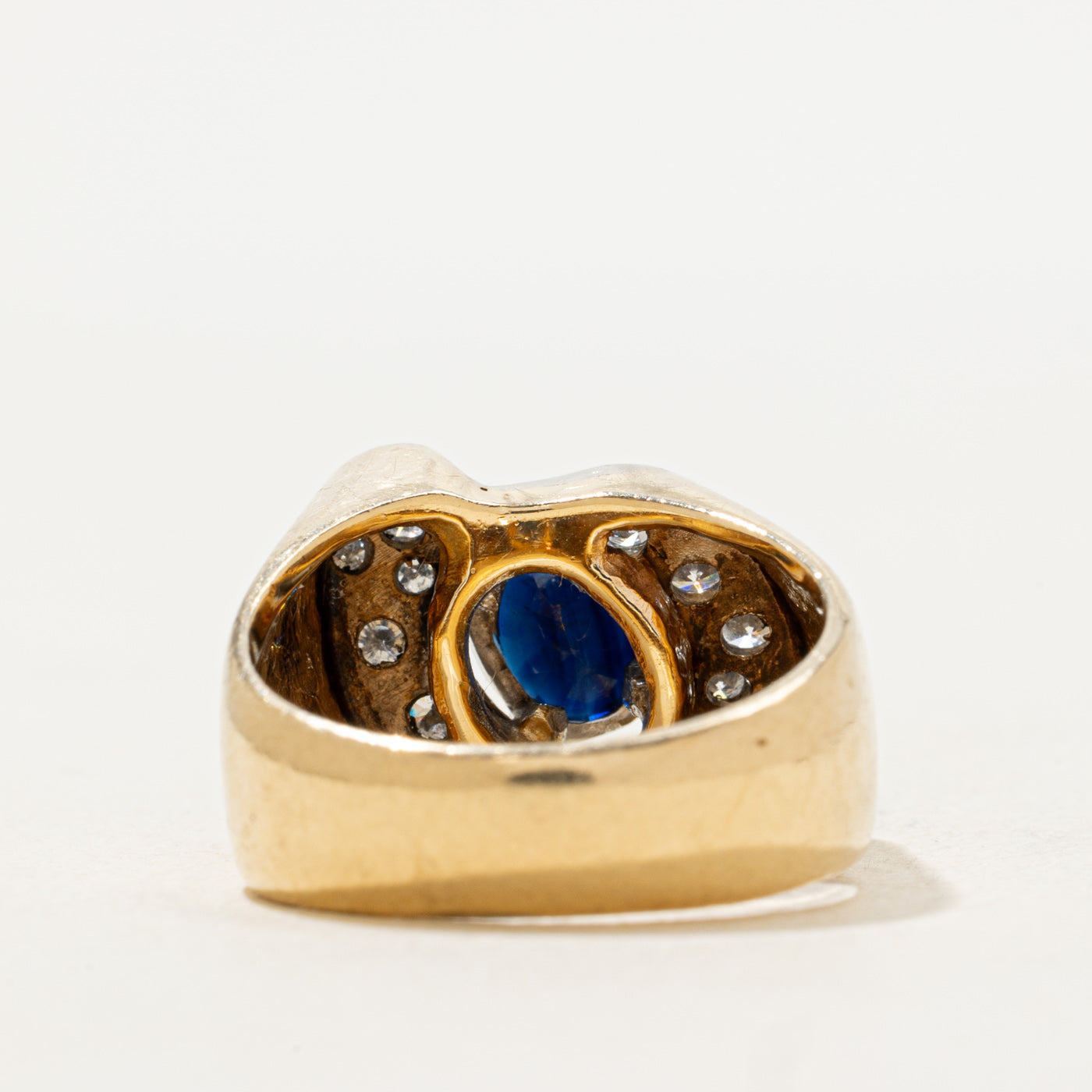 Unique Sapphire Bypass Ring | 1.20ct, 0.46ctw | SZ 7.5 |