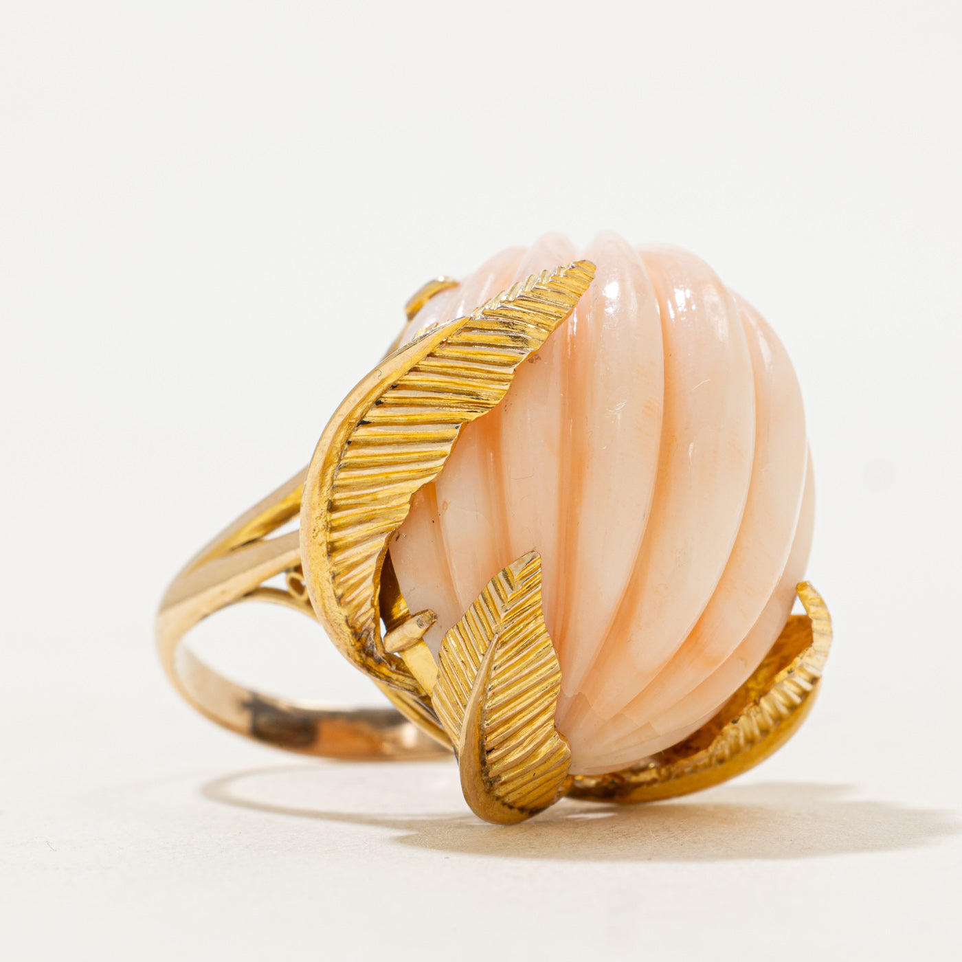 Pink Coral Cocktail Ring | 43.00ct | SZ 5.25 |