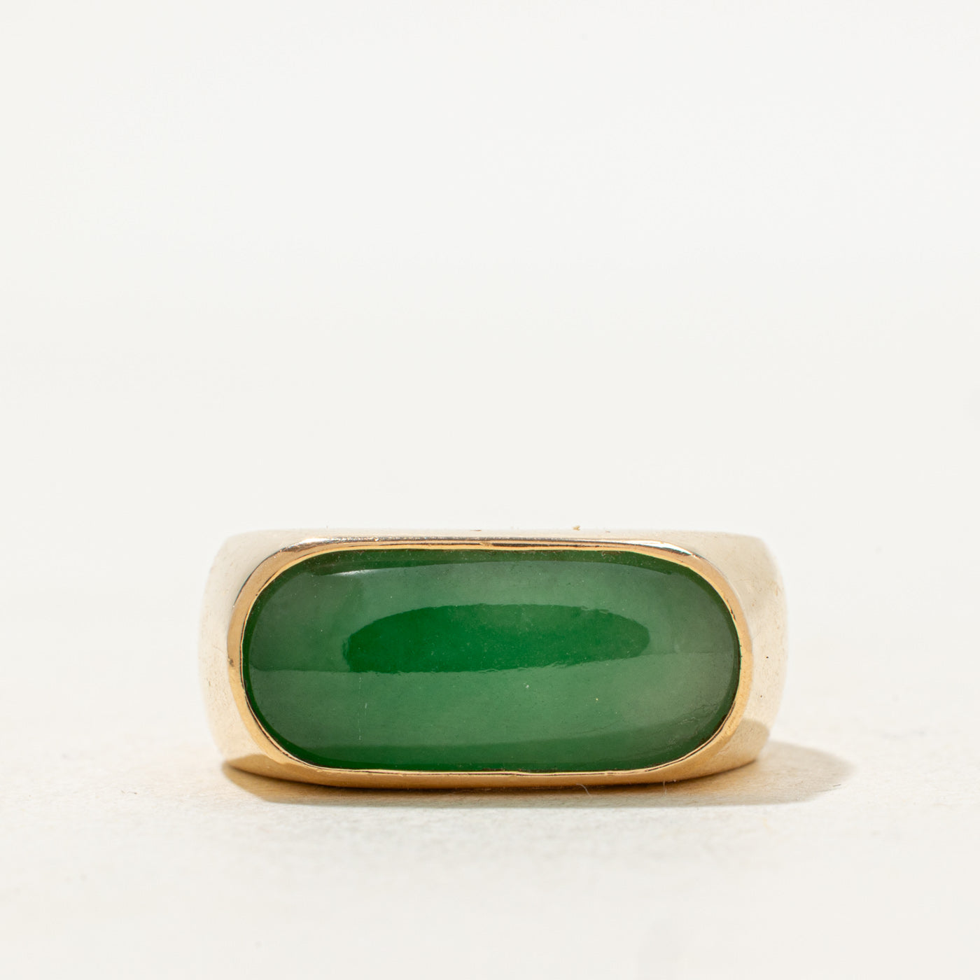 18K Jadeite Signet Ring | 2.50ct | SZ 7.5 |