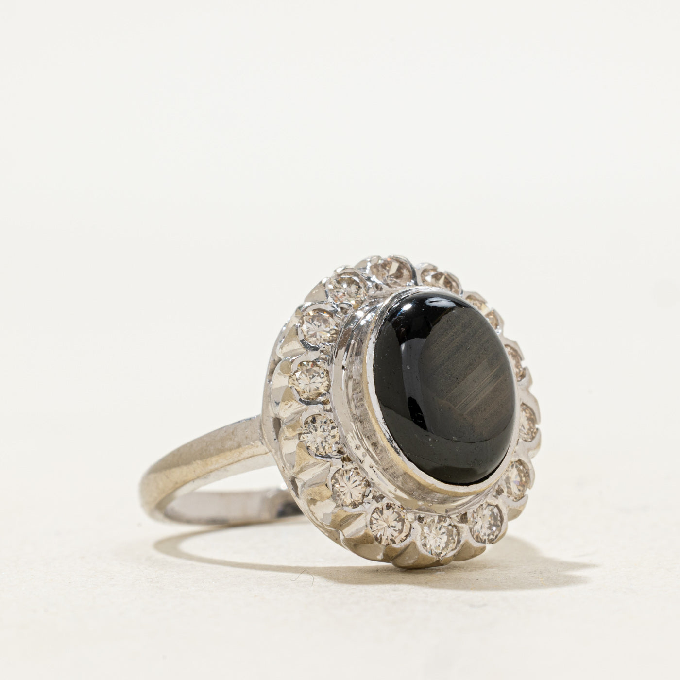 Star Grey Sapphire & Diamond Cocktail Ring | 4.60ct, 0.50ctw | SZ 5.5 |