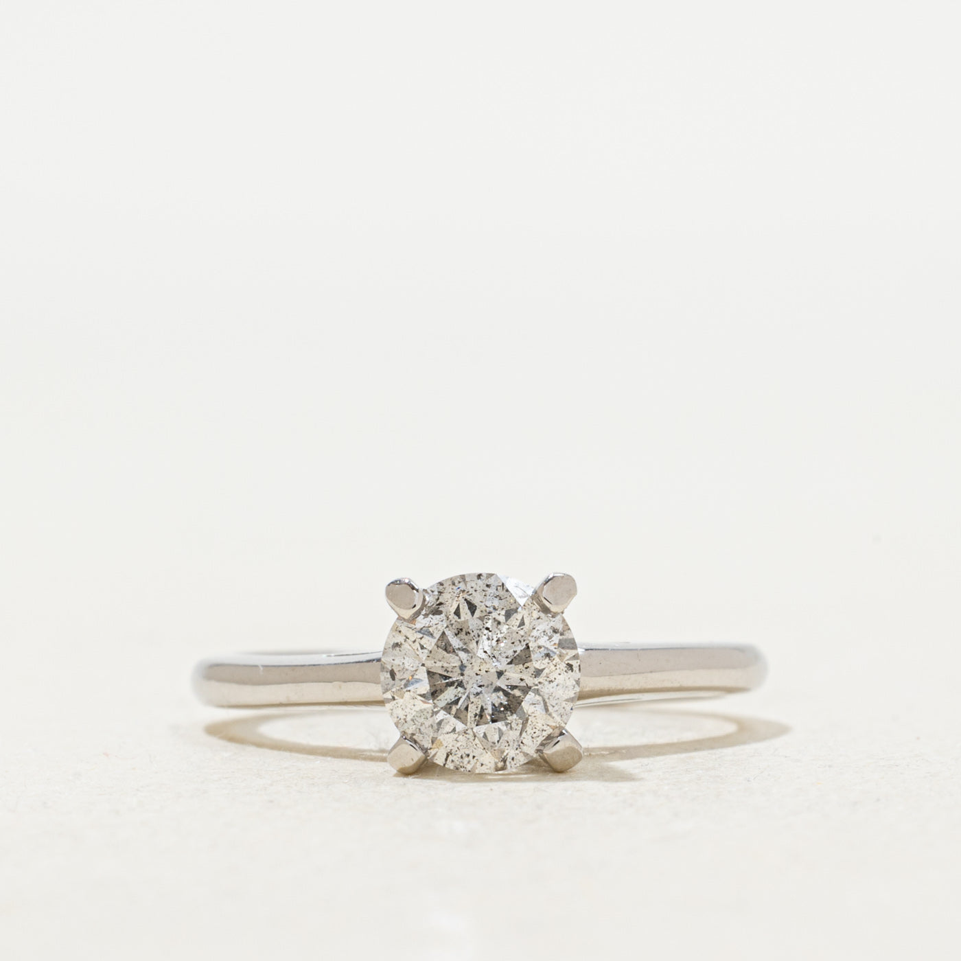 High Set Solitaire Diamond Engagement Ring | 0.90 ct, SZ 5.25 |