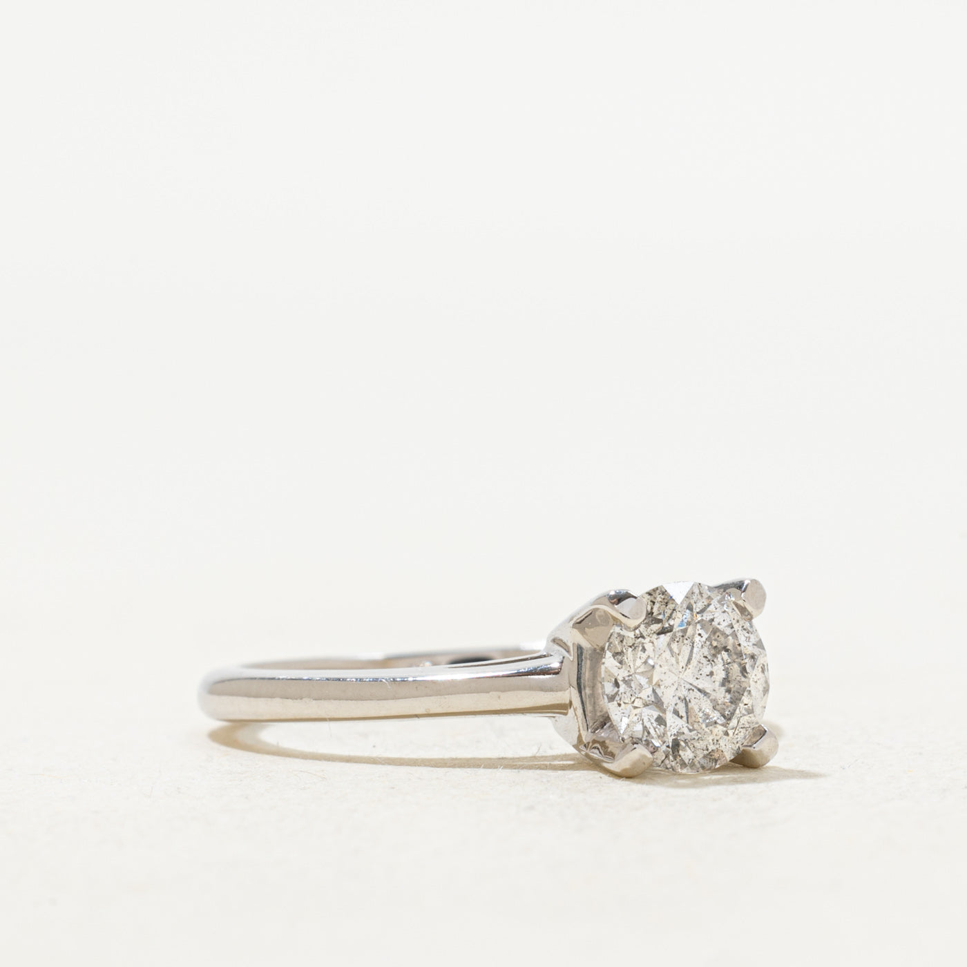 High Set Solitaire Diamond Engagement Ring | 0.90 ct, SZ 5.25 |