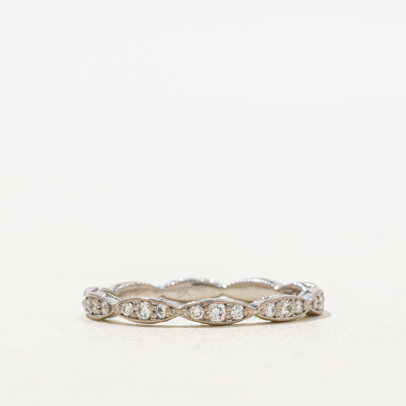 'Tacori' Sculpted Crescent Diamond Eternity Band | 0.30 ctw | 2.2mm | SZ 6.5 |