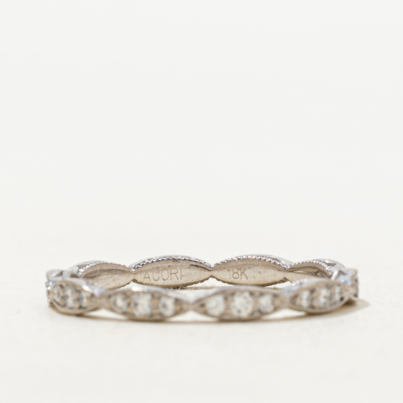 'Tacori' Sculpted Crescent Diamond Eternity Band | 0.30 ctw | 2.2mm | SZ 6.5 |