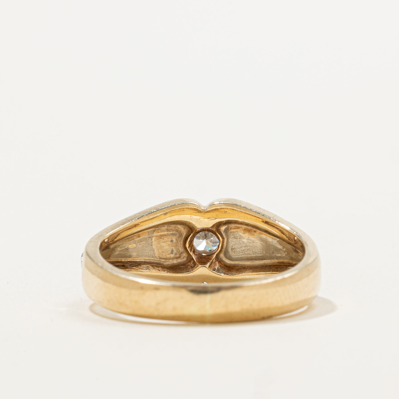 Birks' Solitaire Diamond Two Tone Ring | 0.24ct | SZ 8 |