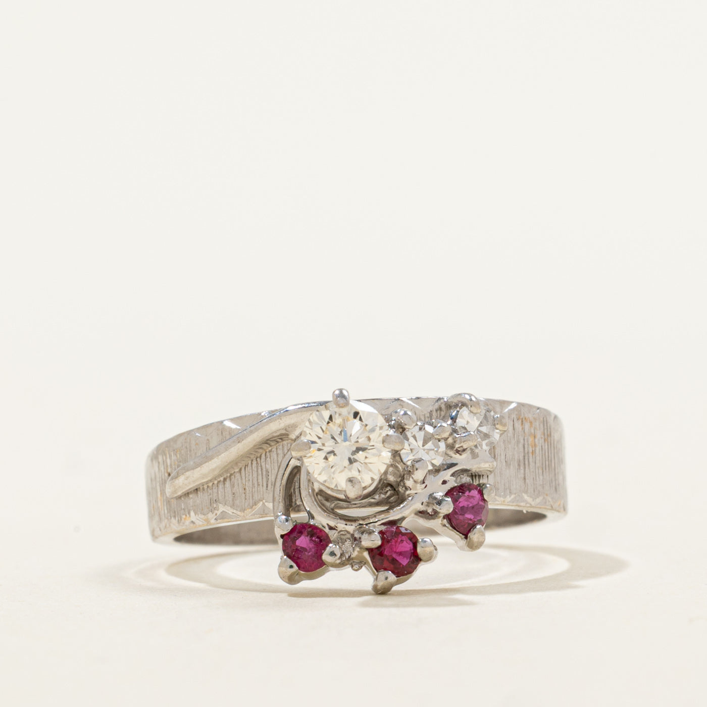 Diamond & Ruby Cocktail Ring | 0.24ctw | 0.12ctw | SZ 5.5 |