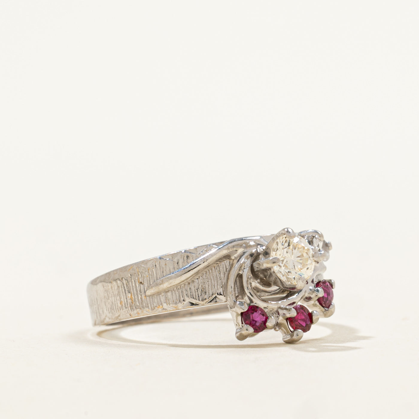 Diamond & Ruby Cocktail Ring | 0.24ctw | 0.12ctw | SZ 5.5 |